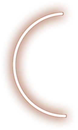 Brown neon half circle