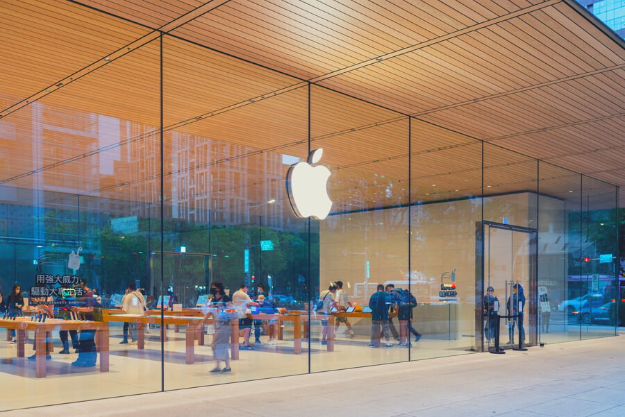 Taipei, Taiwan, 18 August 2022: Apple store in Taipei city